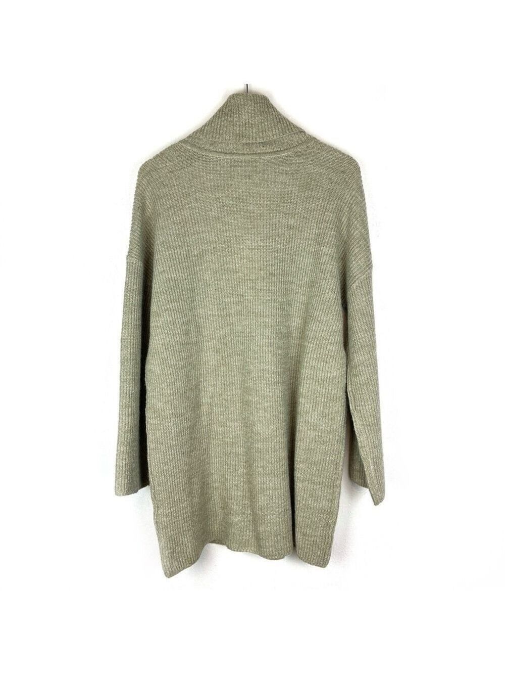 New L’Academie Sable Turtle Neck Mini Sweater Dress Light Olive size large - Picture 4 of 7